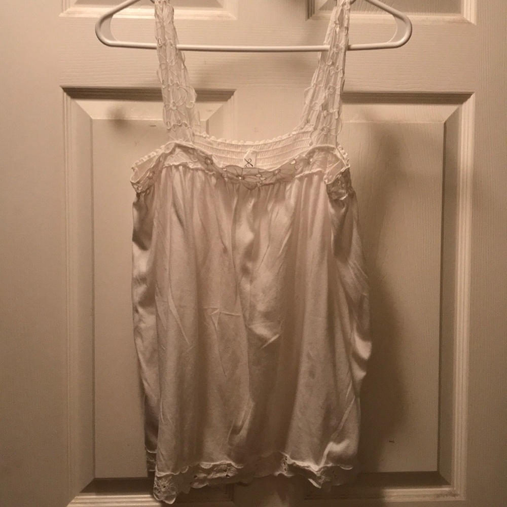 White large tank top